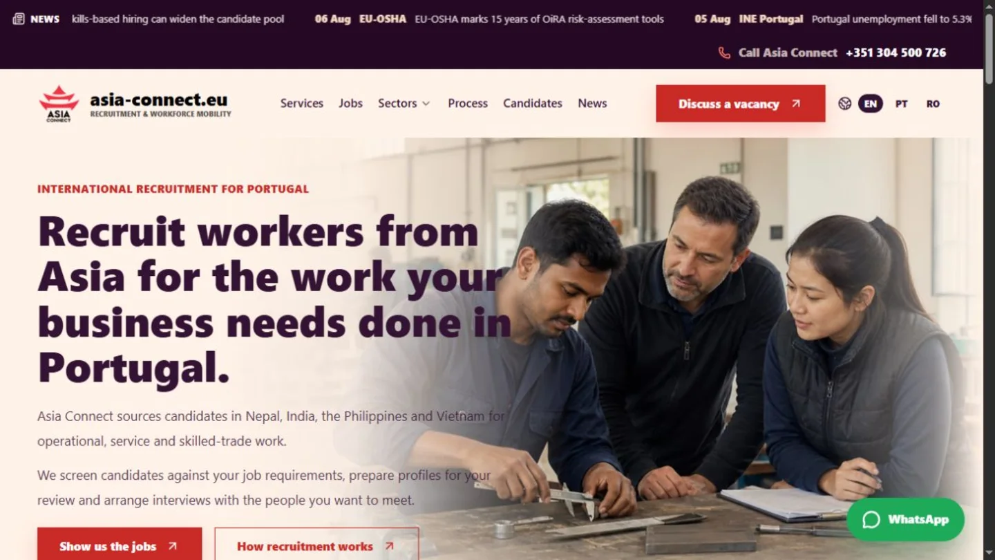 Site-ul Asia Connect Europe